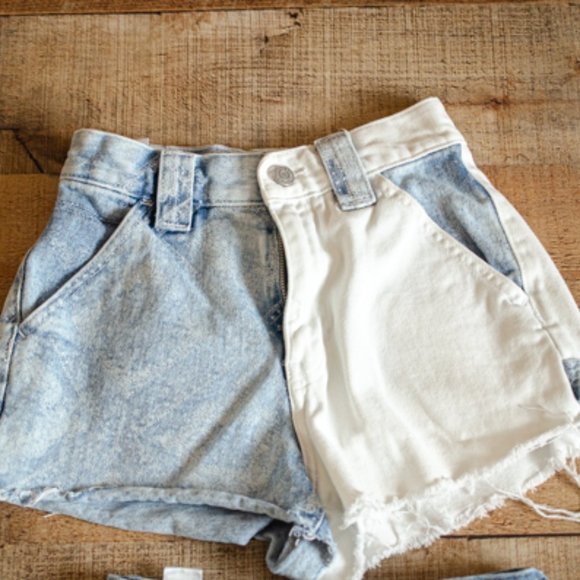 PacSun denim Plaid Ultra high-rise Vintage short bundle - Picture 4 of 11